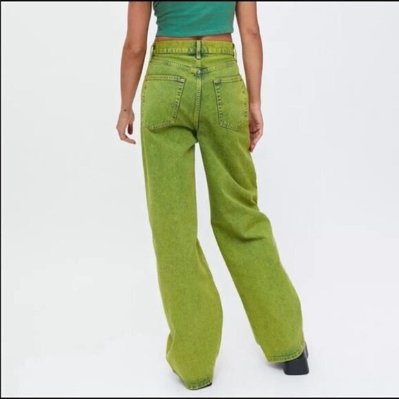 BDG High Rise Baggy Jeans‎ Green Size 25 - Picture 2 of 7